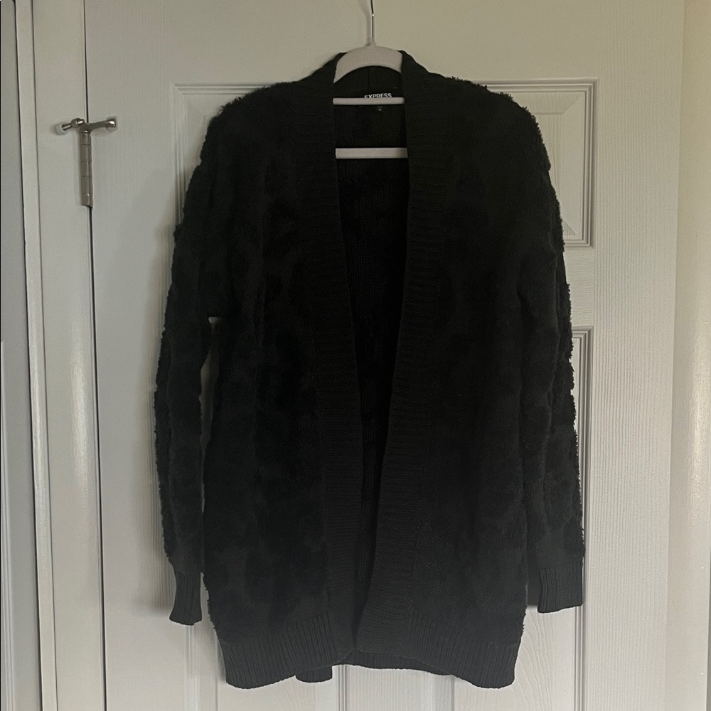 Fuzzy Pattern Cardigan - image 1